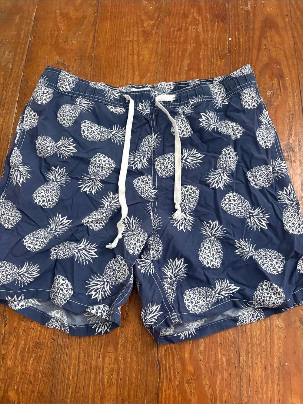 Old Navy Navy & White Pineapple Swim Trunks